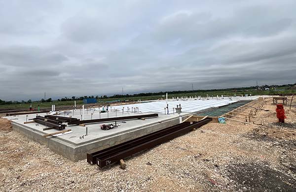Photo of foundation of Fire Station 71construction project. 